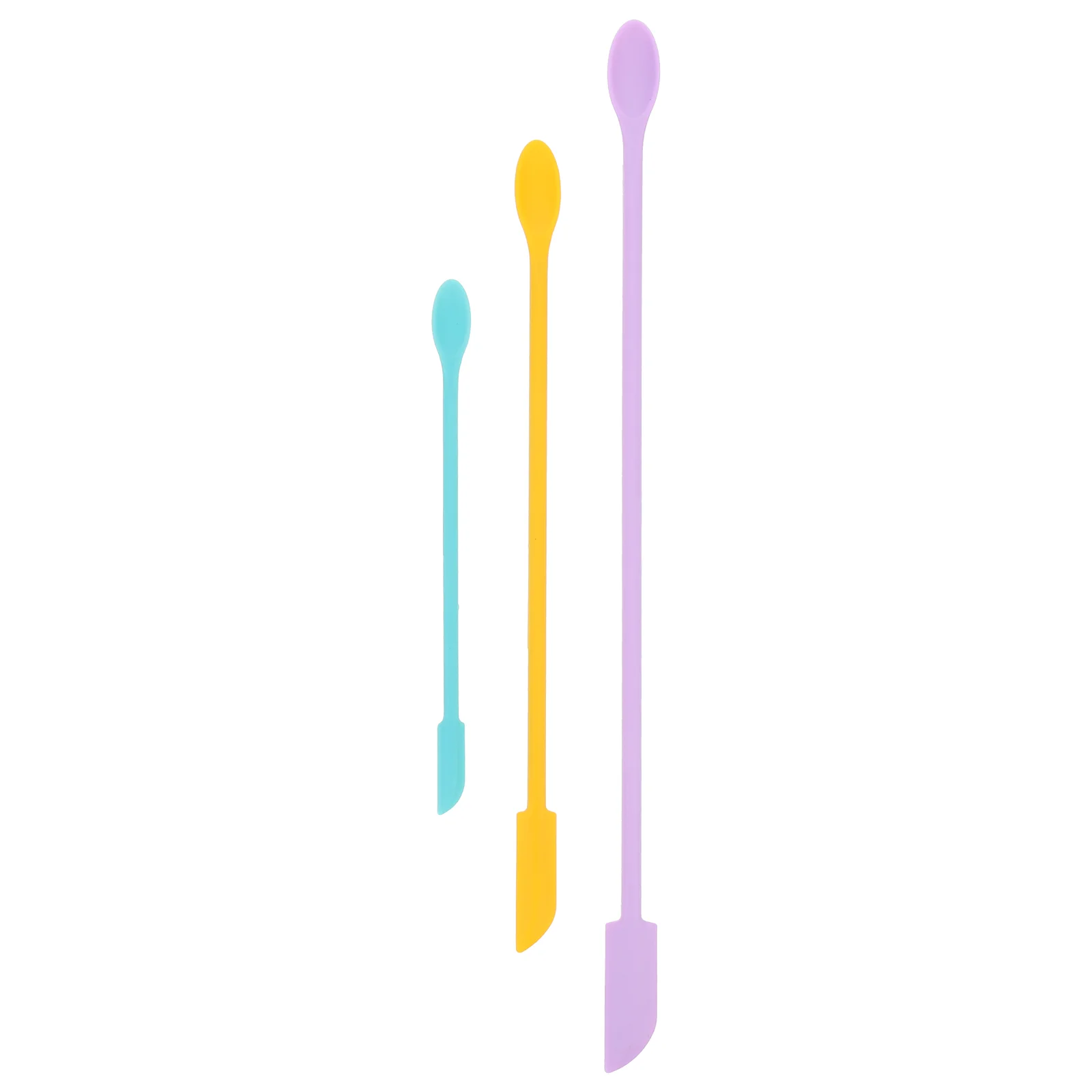 3 Pcs Silicone Spatula Baking Scrapers Ergonomic Handle Strong Round No Burr Fade Resistant Multi Functional Cake