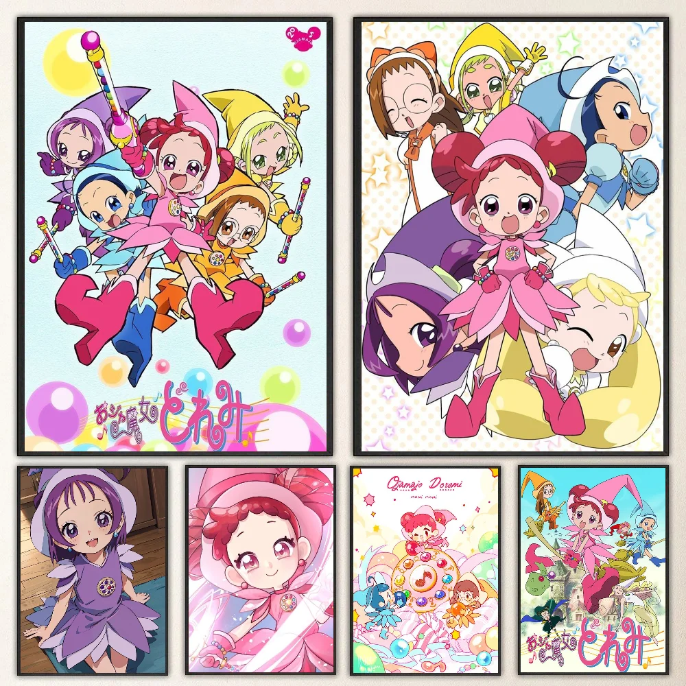 1pc Anime Magical DoReMi Poster Self-adhesive Art Waterproof Paper Sticker Coffee House Bar Room Wall Decor