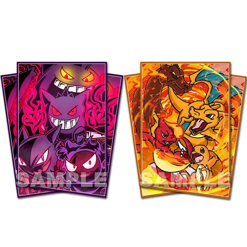 

60pcs/set Charizard Gengar Dragapult Eevee Card Sleeve PTCG Anime Game Collection Card Protective Cover Gift Toy 67*92mm