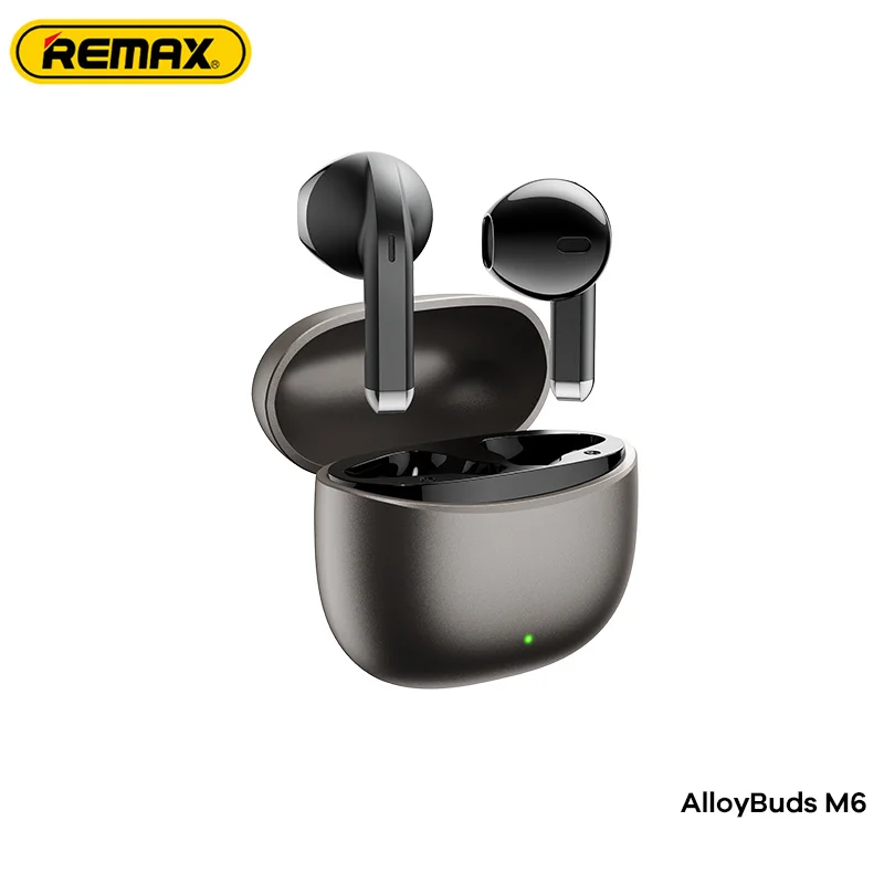 REMAX цинковый сплав настоящие беспроводные стереонаушники TWS наушники для музыки и вызова Bluetooth 5,4 наушники AlloyBuds M6