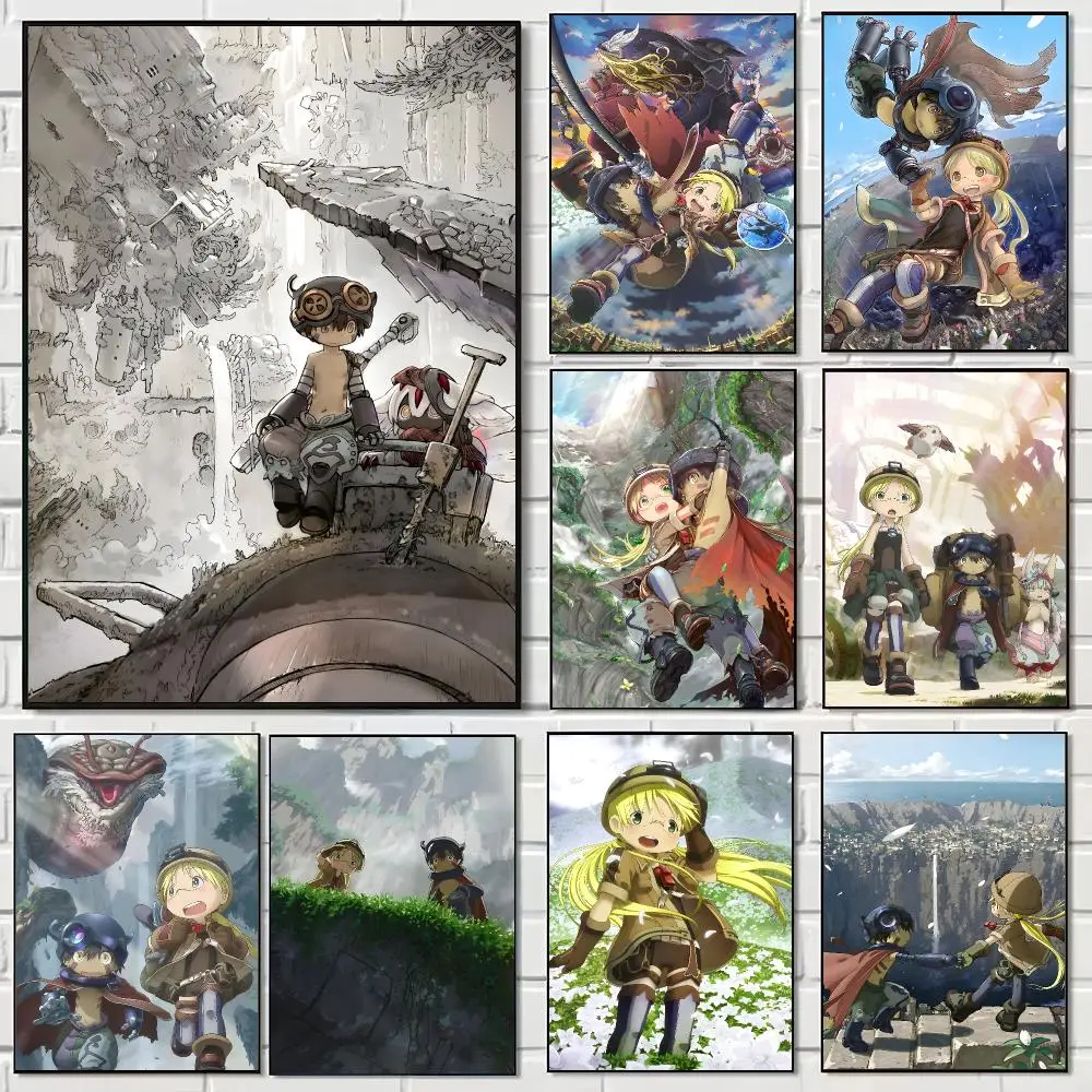 Dark Fantasy Anime M-Made in Abyss Poster Pegatina artistica HD autoadhesiva impermeable para salon dormitorio