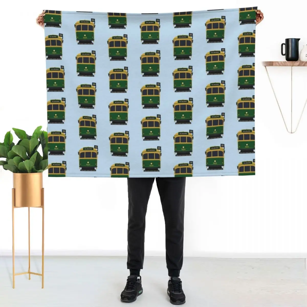 Melbourne Tram, W-Class Front View Throw Blanket Thins Hair Luxury Thicken Heavy Bed Fashionable Blankets