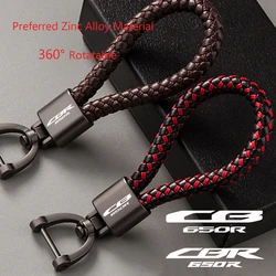 For Honda CB650R CBR650R CBR 650R CB 650R Universal Accessories Motorcycle Braided Rope Keyring Metal Keychain