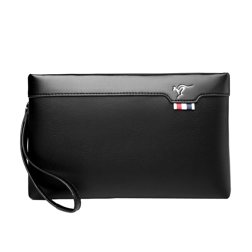 

PU Leather Clutch Wallet For Men High Quality Card Hand Strap Business Phone Pouch Hand Porter Bag Briefcase Portable Purse Bag