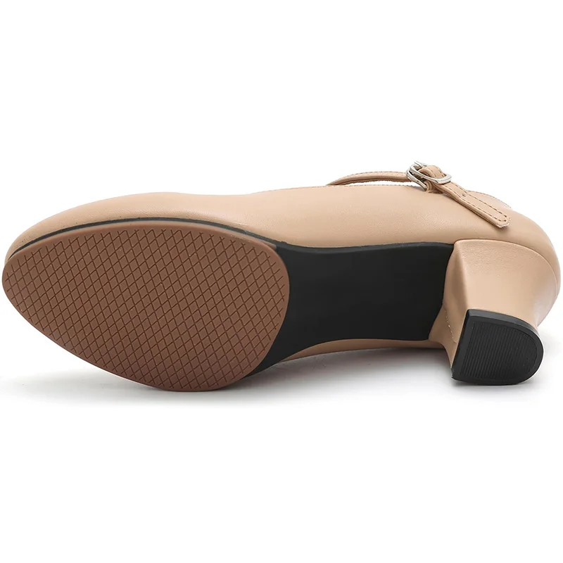 Scarpe da ballo da donna da 2 pollici con cinturino a T Tacchi da ballo per adulti Salsa latina Flamenco Tango con scarpe da ballo con fibbia regolabile