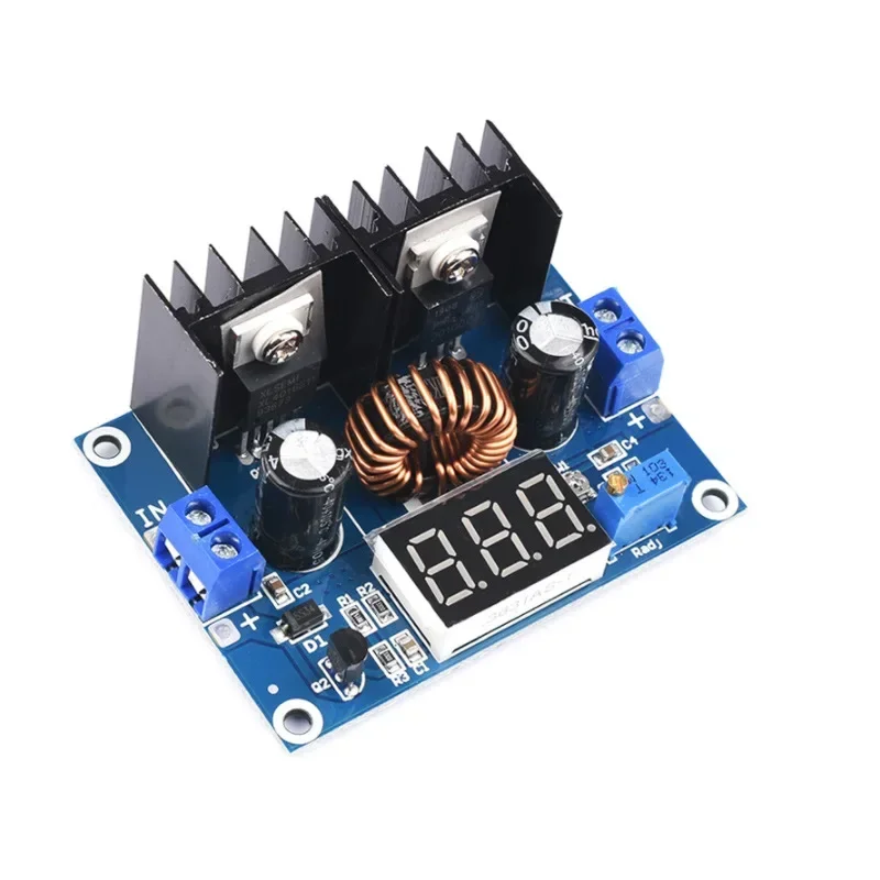 

Модуль понижающей платы от 4 до 36 В до 1,25-36 В, модуль падения постоянного тока 8 А, 200 Вт, постоянный ток, регулируемый светодиодный вольтметр с ШИМ, XL4016