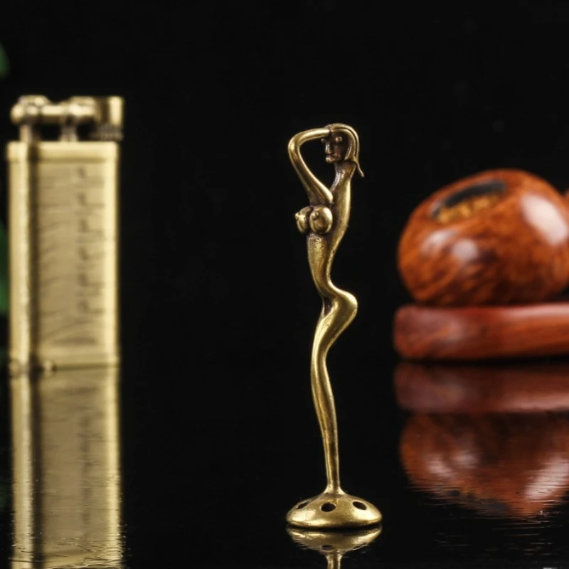 Multifunctional Brass Tobacco Pipe Tamper Smoking Pipe Presser Rod Grinder Crusher All-in-one Pipe Accessory