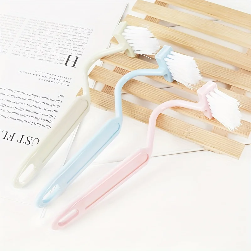 

1pc S-Shaped Toilet Brush: Japanese Style Bathroom Cleaner with Plastic Handle and Soft Bristles for Easy Cleaning