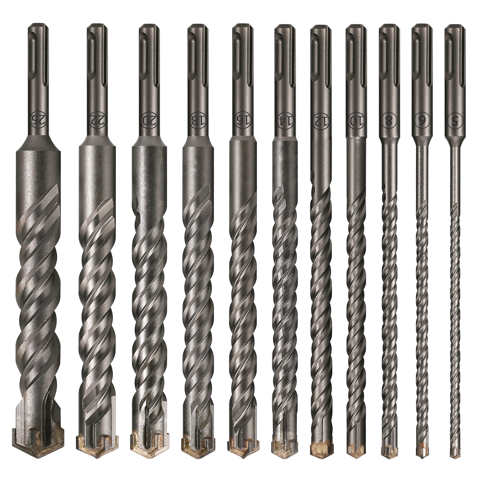 1Pc Concrete SDS Plus 5-25mm bit Cross Cutter head double coclea Hammer 210mm Wall Brick Block martello elettrico punta per muratura