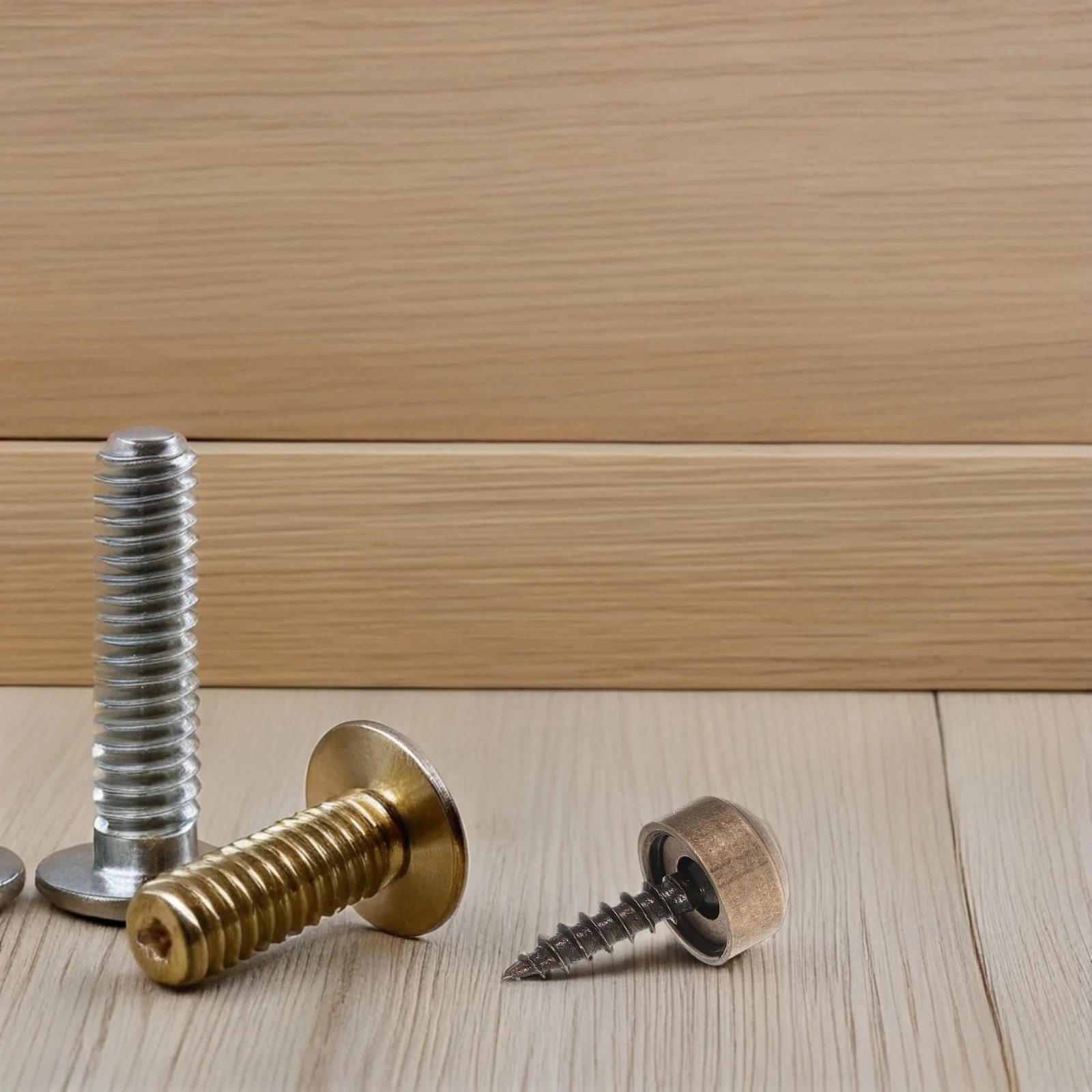 

24Pcs Screw Covers Caps Copper Decorative Screws with Self-Tapping Function for Wall Mirrors Furniture Wood Mounting Fixtures