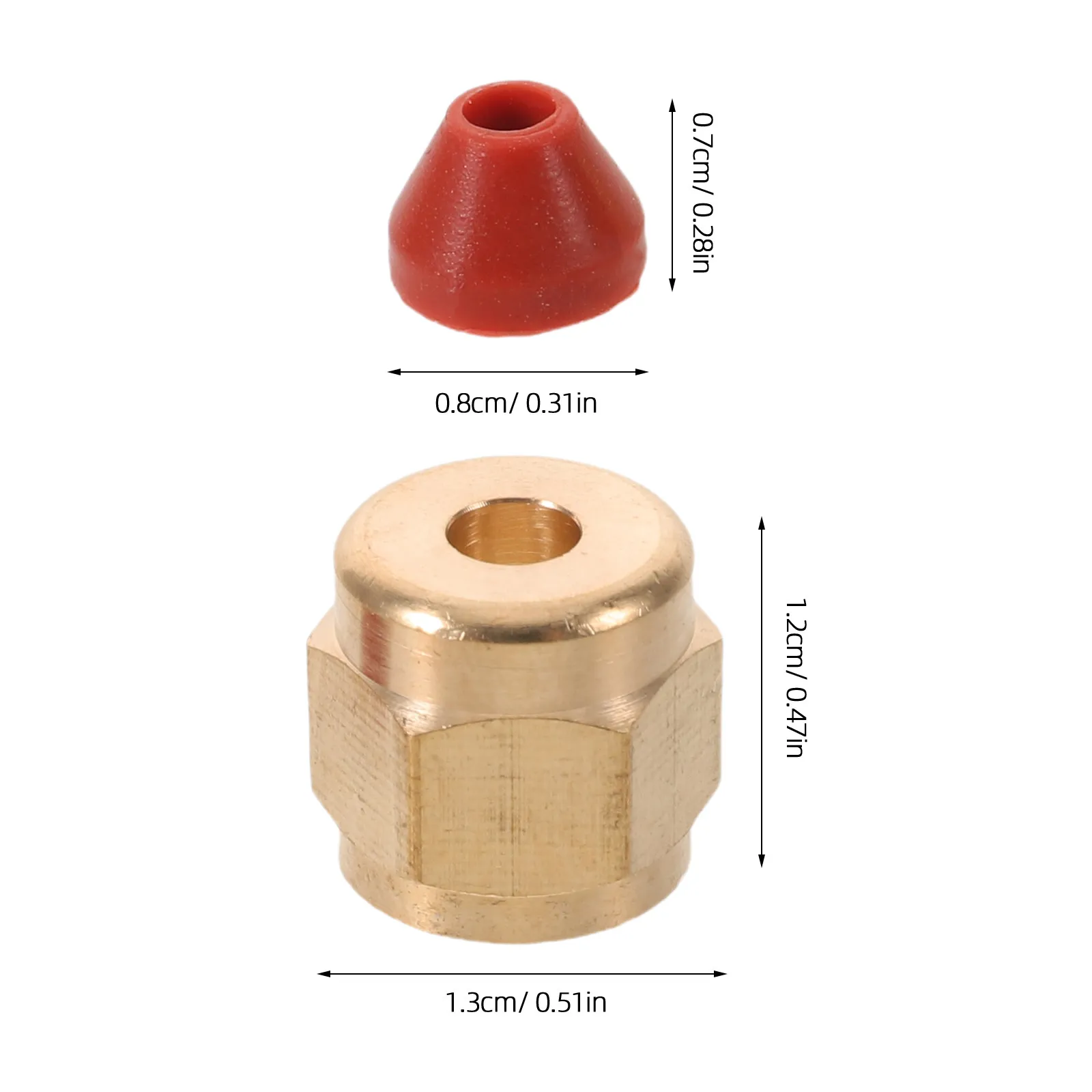 Stage Fog Machine Copper Nozzle Set 8 Pieces Quiet Pump Nozzles with Silicone Seals Caps and Filters