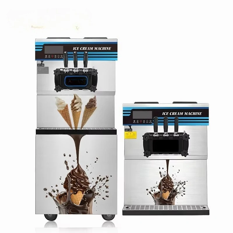 Icecream Machine Automatic 3 Flavors Commercial Ice Cream Making Machine Soft Serve Ice Cream Makers for Business