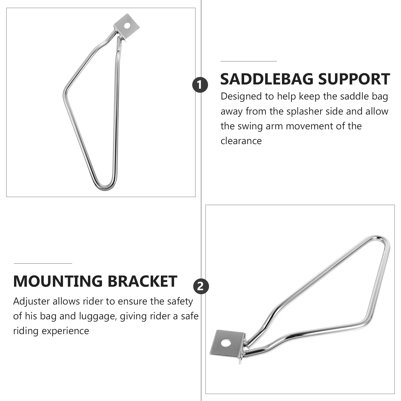 

Metal Practical Mounting Motor Bike Luggage Support Side Bag Holder Saddlebags Installation Bracket Motorcycle Bag Stabilizer