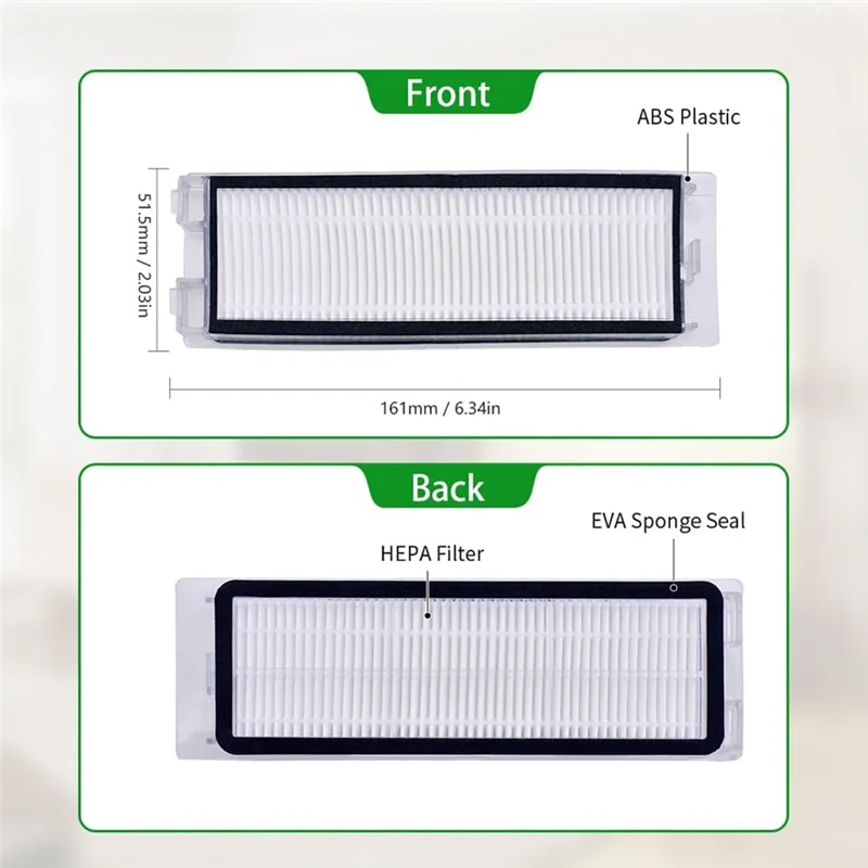 

ABRW-Replacement Accessories Kit For Roborock Q Revo Robot Vacuum Parts Roller Side Brush Hepa Filter Mop Cloth Pads Dust Bag