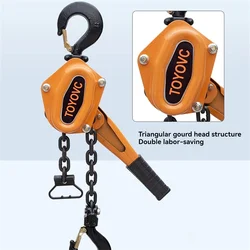Hand cranked hoist chain hoist hand cranked hoist tensioner manual traction hoist 1 ton 2 tons 3 tons