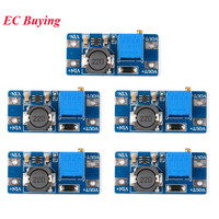 5pcs/1pc MT3608 DC-DC Adjustable Boost Module 2A DC DC Step up Converter Module 2V-24V to 5V 9V 12V 28V Power Module Booster