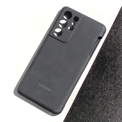 Samsung Galaxy S21 Ultra Phone S Pen Stylus Силиконовый чехол Soft-Touch Задняя защитная крышка Встроенный слот для стилуса для S21Ultra