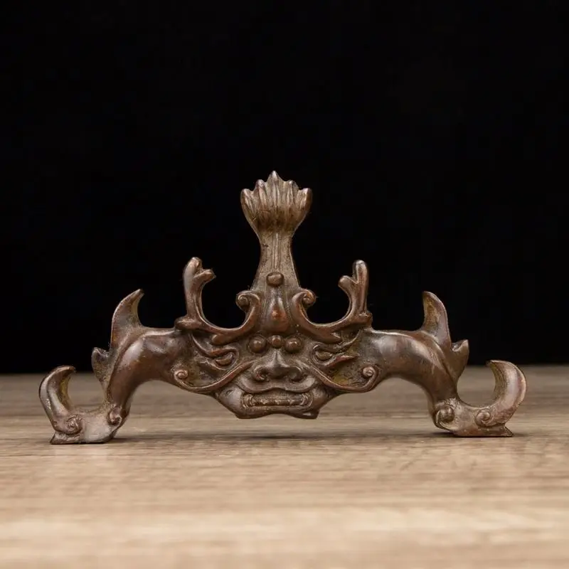 Monster-Shaped Calligraphy Brush Holder—Antique-Style Handicraft Home Decor and Stationery Ornament