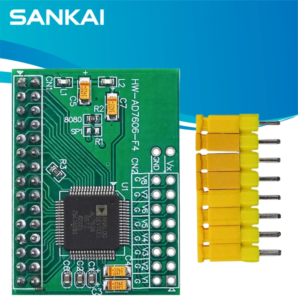 AD7606BSTZ 8CH 16-Bit ADC Board, High-Speed 200kSPS, Bipolar ±10V/±5V, SPI/Parallel