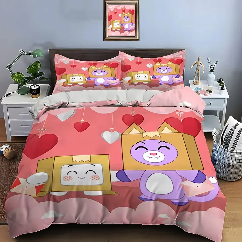 New 3d Print Anime Lankybox Bedding Sets Duvet Cover Set With Pillowcase Twin Full Queen King Bedclothes Bed Linen Home Textiles