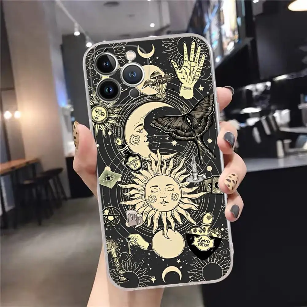 Witches Moon Mystery Phone Case For iPhone 15 14 11 12 13 Mini Pro XS Max Cover 6 7 8 Plus X XR SE 2020 Funda Shell