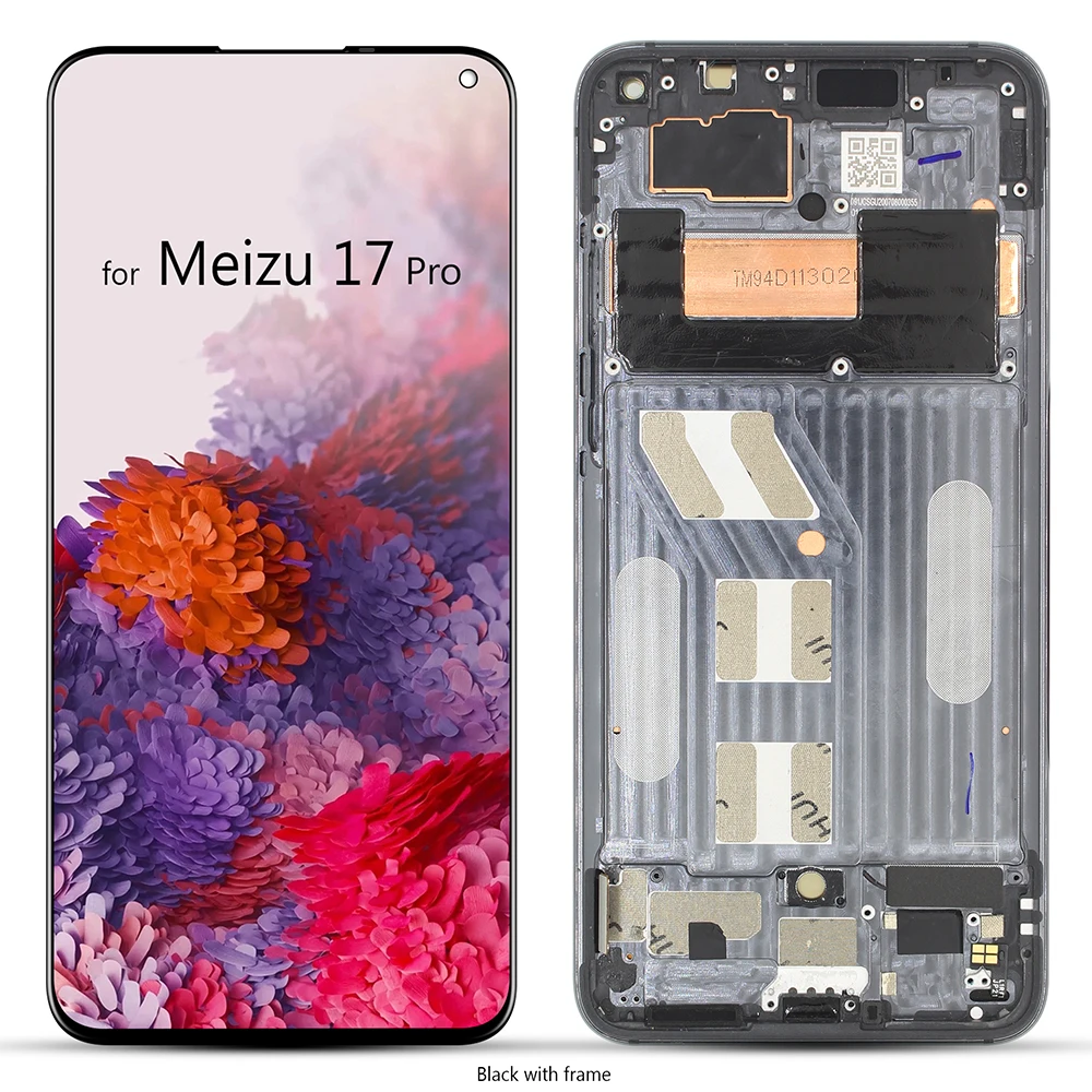 For Meizu 17 Pro LCD Display Touch Screen Digitizer Assembly for 6.59 inch Meizu 17Pro Phone with Frame