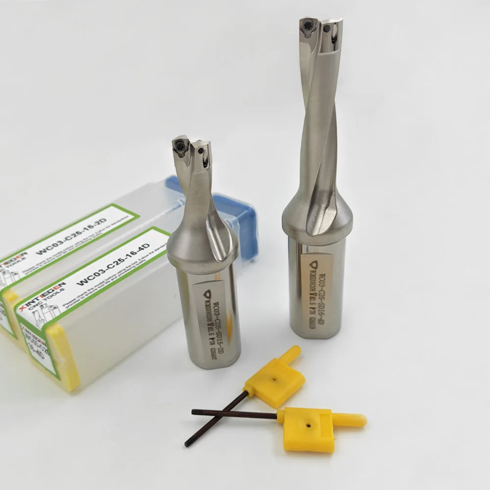 

XINTIEGEN WC 2D-5D U Drill Indexable CNC Lathe Fast Drilling Tool Holder Replaceable Insert Metal Drill Bit