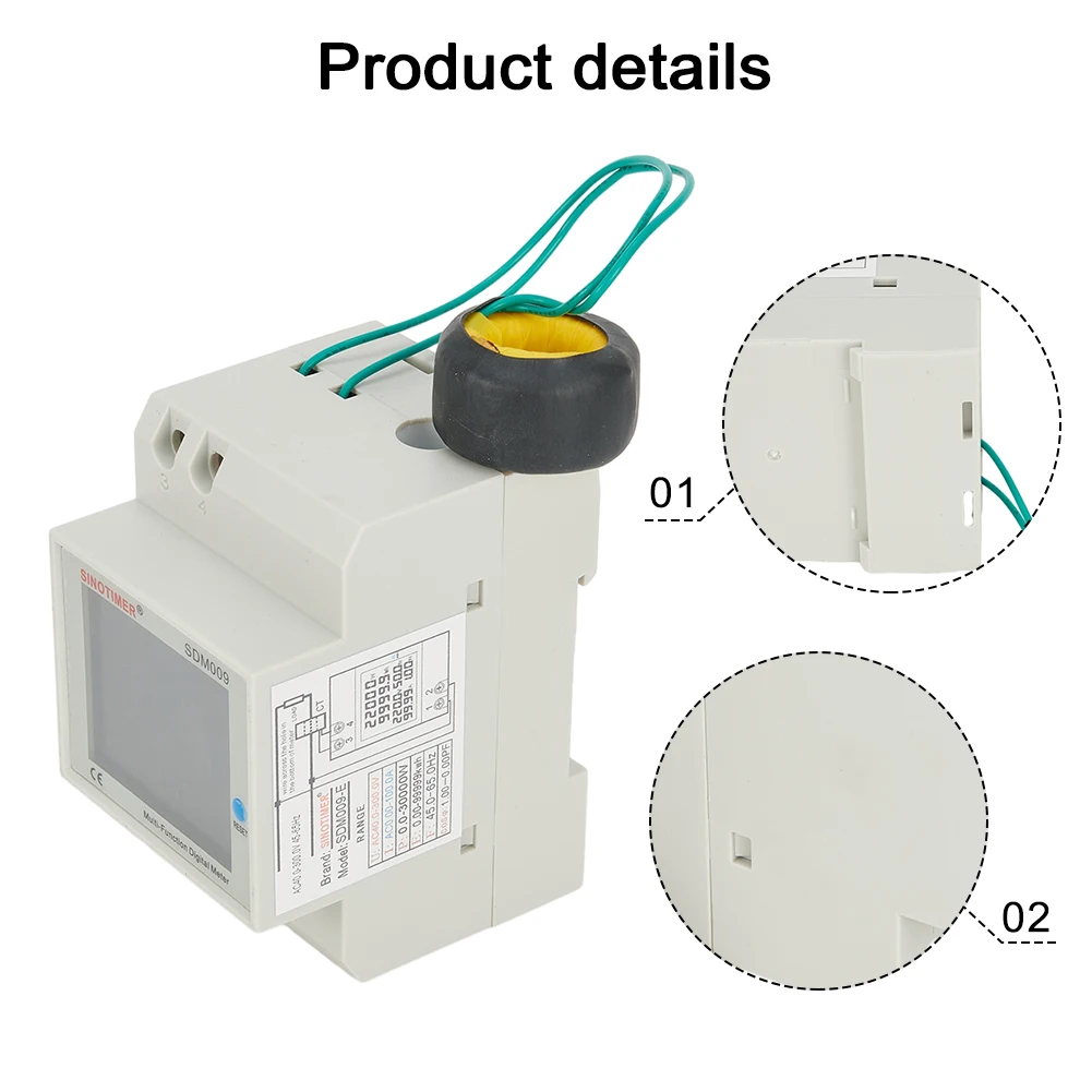 

Цифровой счетчик электроэнергии в помещении и на открытом воздухе, простой в установке, широко используемый в систем измерения электроэнергии, бытовой техники