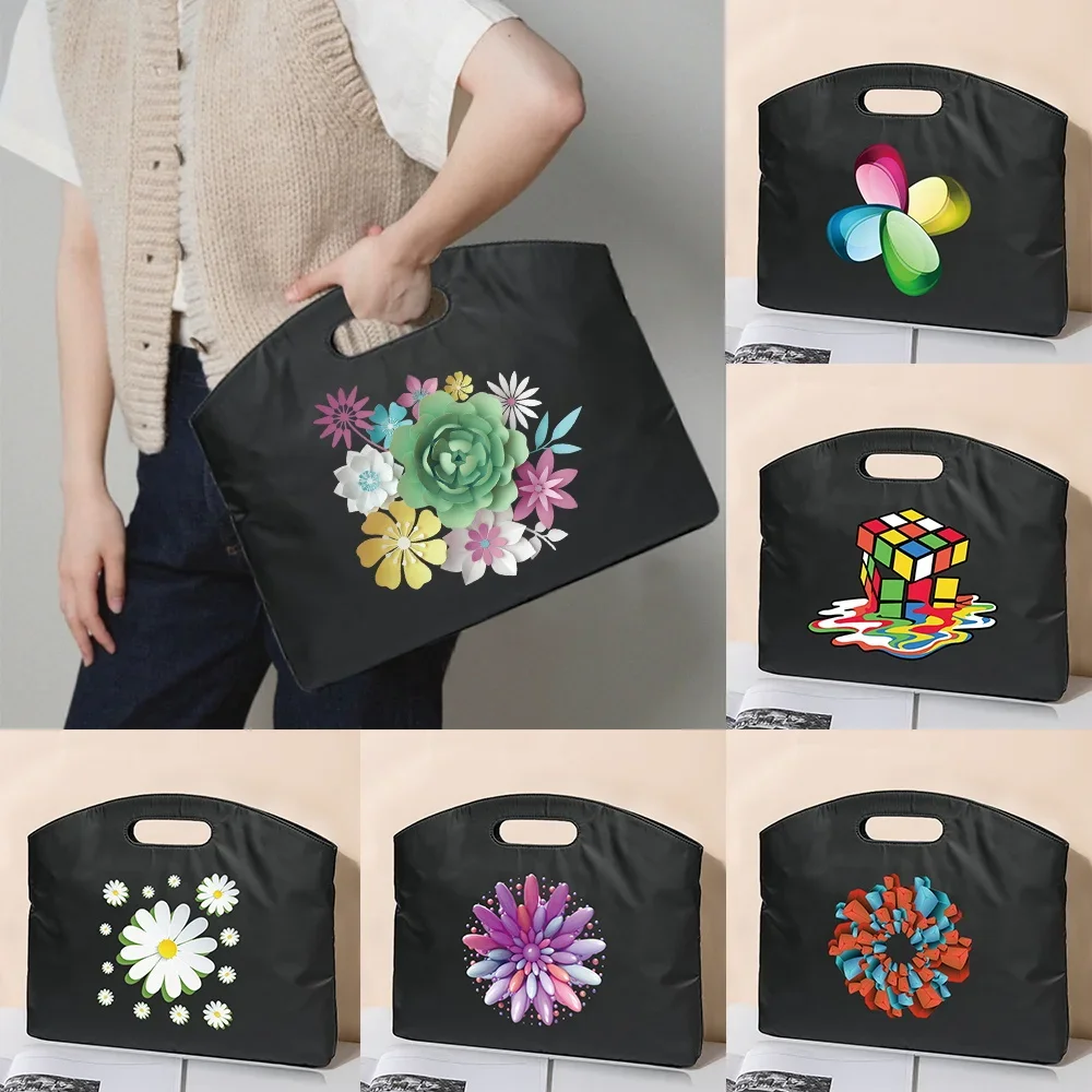 2026 Briefcase File Bag Business Handbag 3D Series Pattern Conference Tablet Bag Unisex Laptop Document Meeting Fashion Tote Bag