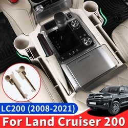 For 2008-2021 Toyota Land Cruiser 200 LC200 Seat Gap Storage Box Central Control Armrest Water Cup Modification Accessories