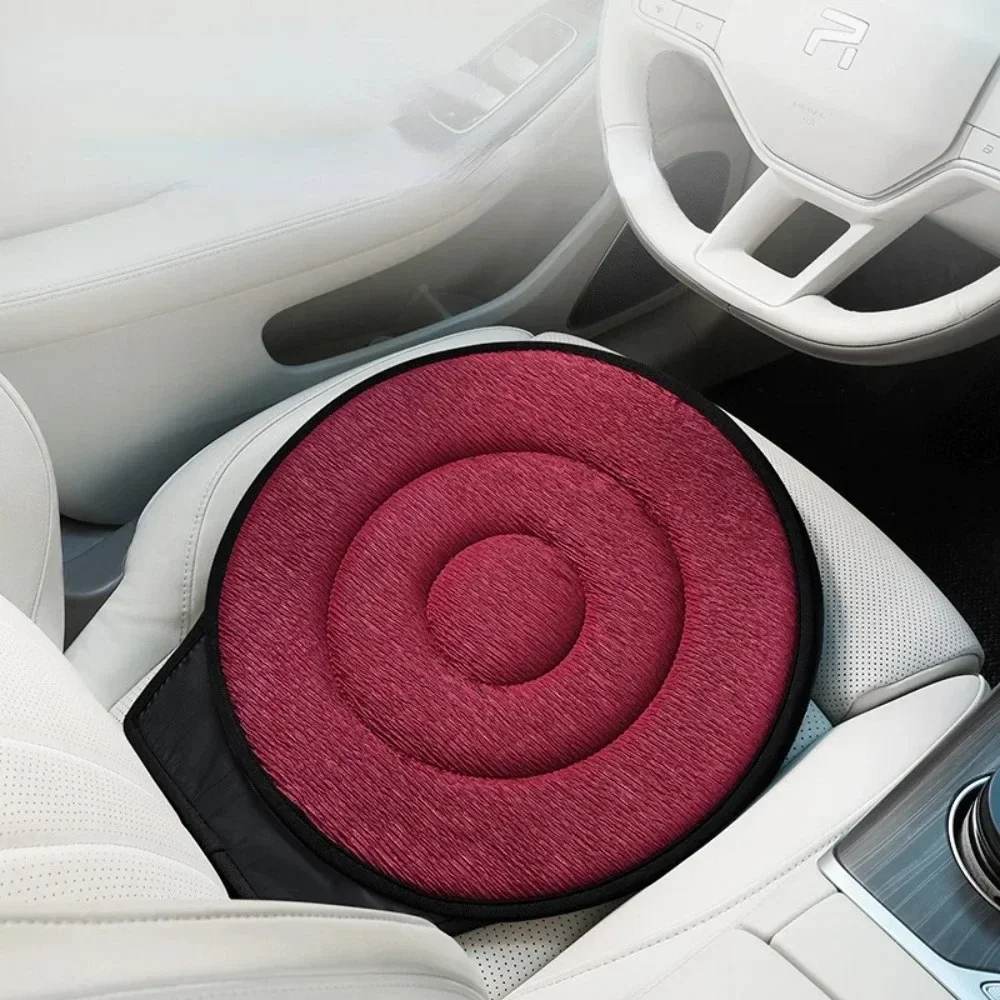 Elderly Pregnant Women Rotating Seat Cushion Round Car Cushion 360Degrees Rotating Geometric Rhombic Shape Four Season Universal