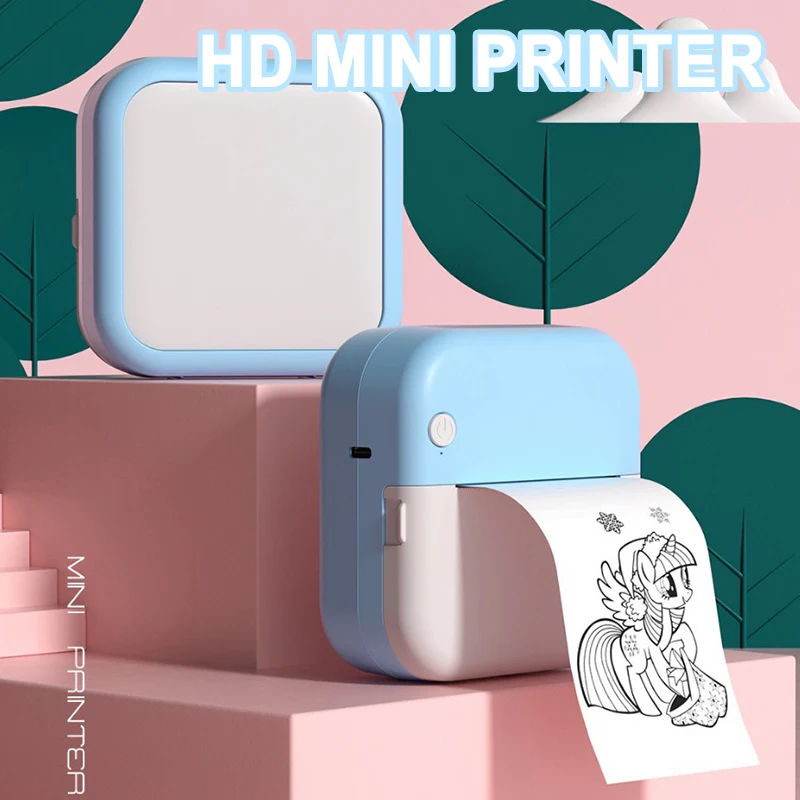 Bluetooth Mini Kids Handheld Portable Photo Label Thermal Printer Suitable for Mobile Phones Small Instant Pocket Printer