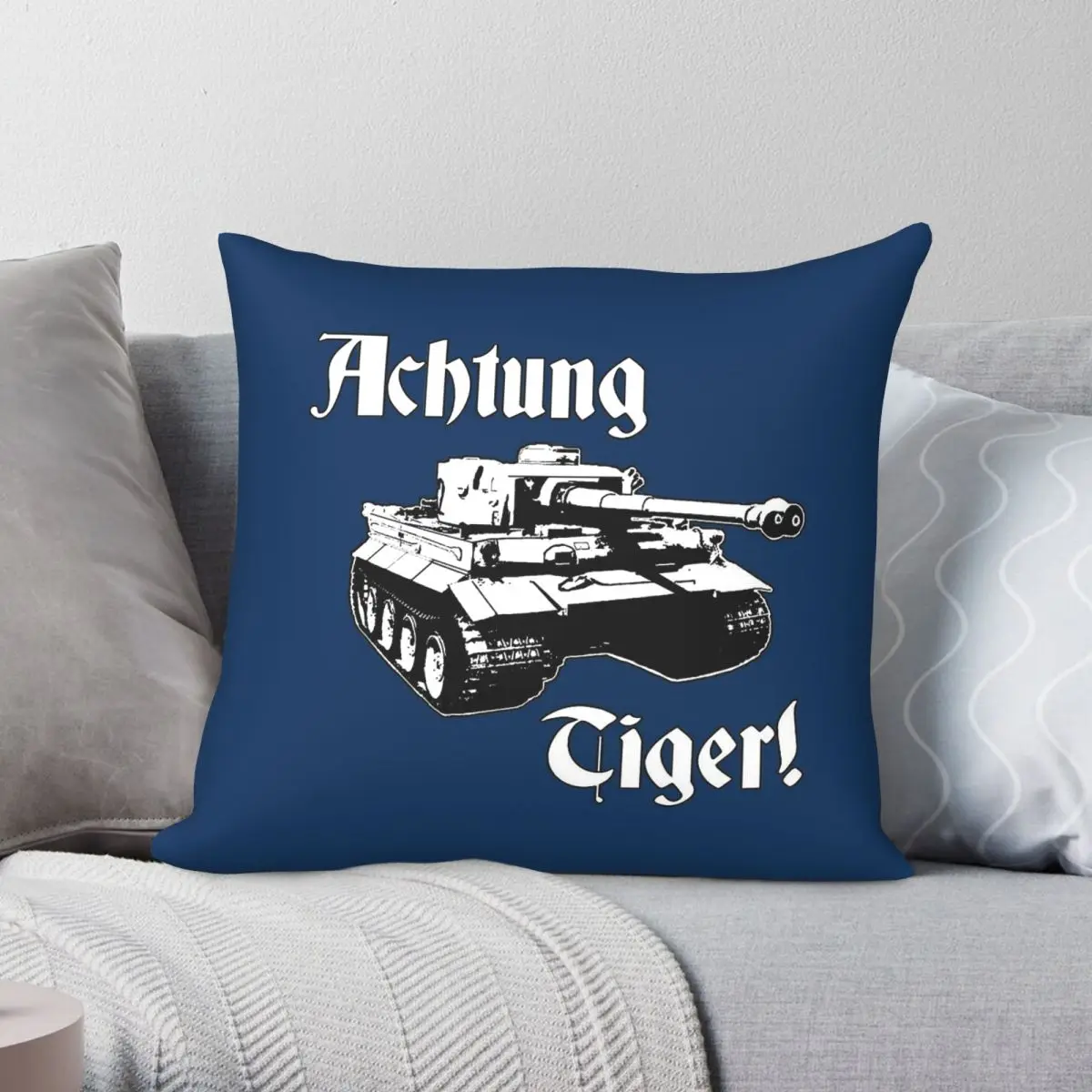 Tiger Tanks Ww2 Germany Pillowcase Polyester Linen Velvet Creative Zip Decorative Sofa Seater Cushion Cover