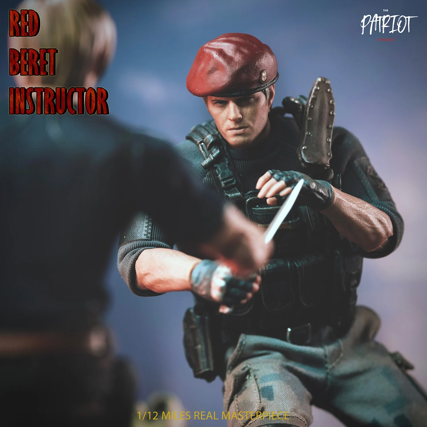 Patriot Studio Resident Evil 4 Boina Vermelha/Jack Krauser Figura de Ação Modelo Militar Presente