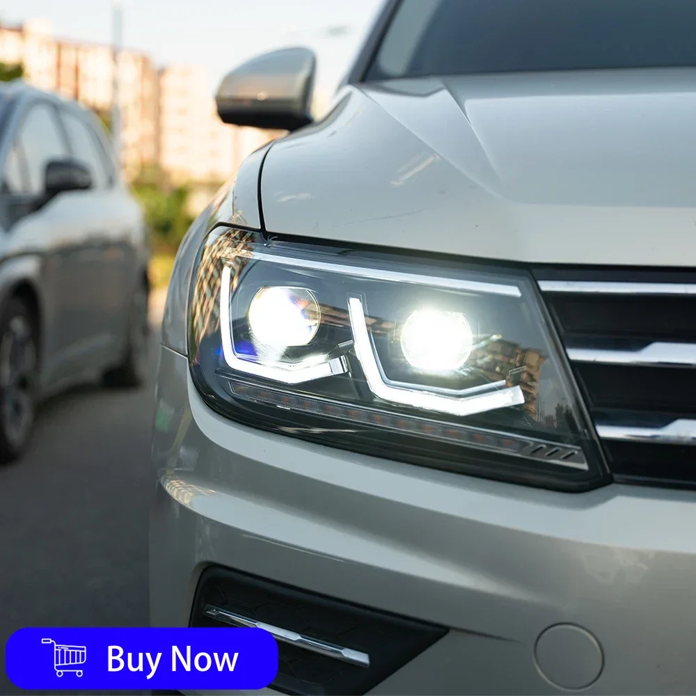 

Для VW Tiguan L 2017-2021 обновление передних фонарей автомобиля в сборе с высокой конфигурацией автомобильные светодиодные фары аксессуары для линз проектора