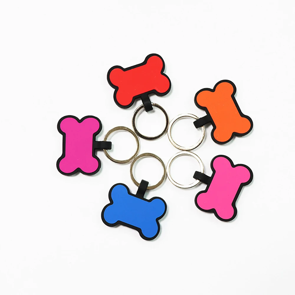 Personalisierte Knochen-Silikon-Erkennungsmarke mit Gravur, individuelle Haustier-Namensschilder, geräuschlose Haustier-ID-Karte, Geschenk für Hunde und Welpen – Detail 8