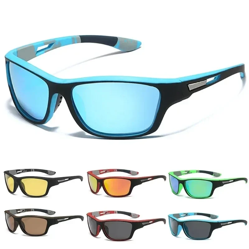 Men Women Polarized Sports Sunglasses with Rope UV400 Car Driving Shades Outdoor Eyeglasses Hiking Riding Goggle Shades Eyewear