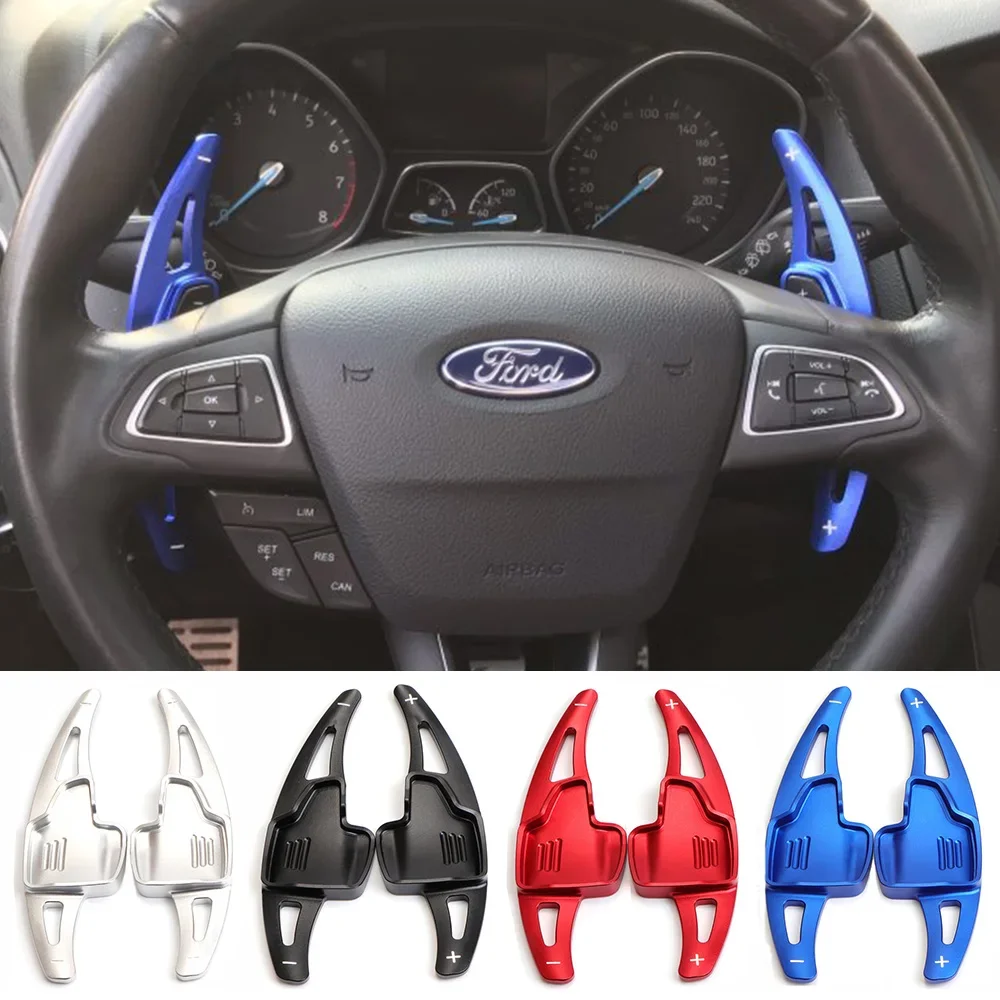 For Ford Focus Kuga 2016-2019 EcoSport Titanium Bronco Fiesta ST Car Steering Wheel Paddle Shifter Extension DSG Sticker Styling