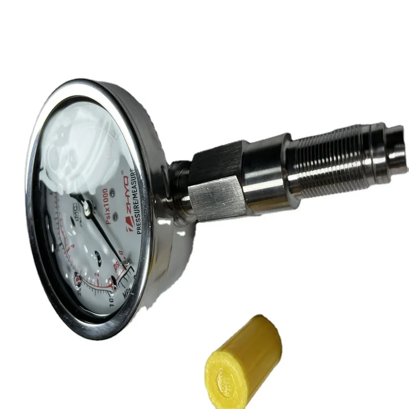 Good Quality Silicone Oil Filled Manometer 75Mpa 50Mpa Diaphragm Seal Pressure Gauge