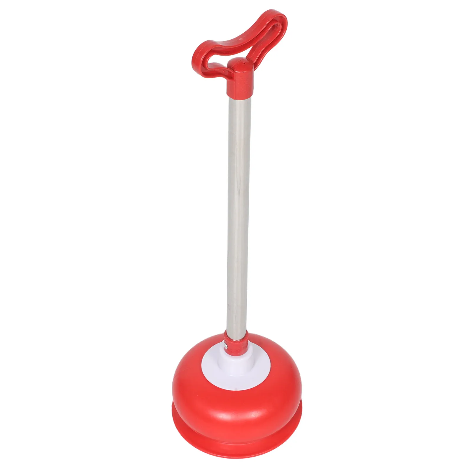 Sturdy Plastic Toilet Plunger Long Handle Effective Drain Cleaner Tool Bathroom Pump Unclogger Strong Suction Cup for Home
