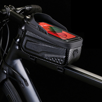 Bicycle Phone Bag Waterproof Bike Bag Waterproof Eva Hard Shell Bike Phone Bag For Cycling Touchscreen Front Frame For Road