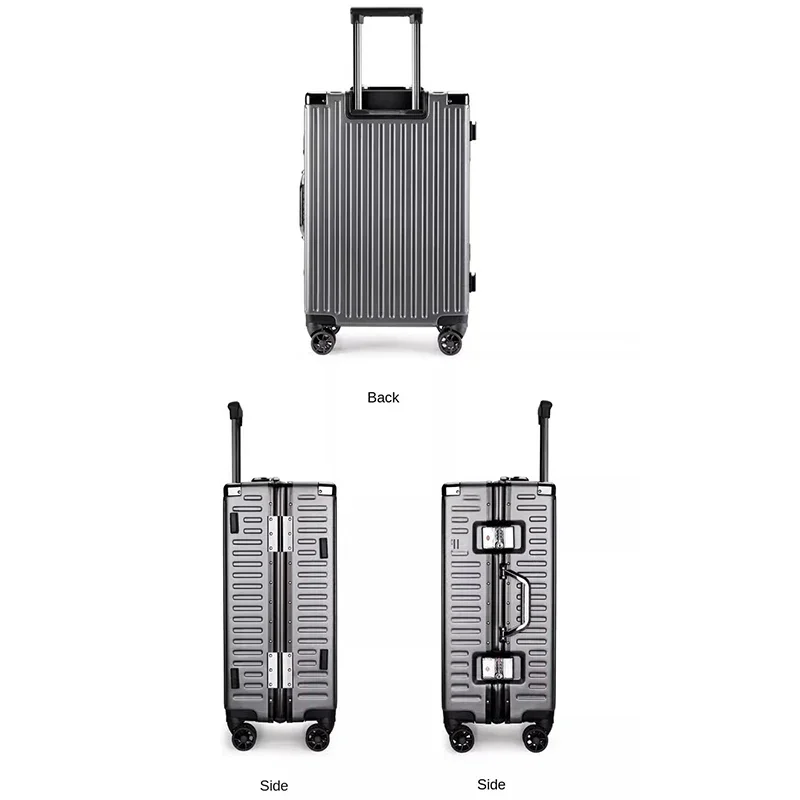 Suitcase Aluminum Frame Can Sit Travel Bag Waterproof Travel Suitcase Cabin Carry on Rolling Luggage 20 