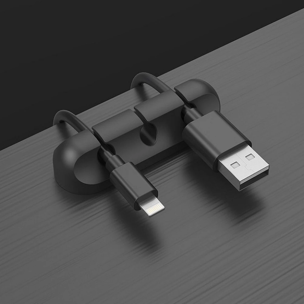

Self Adhesive Cable Management Wire Organizer Clips Black Charging Cord Holder Strong Adhesiveness Desk Computer Cell Phone