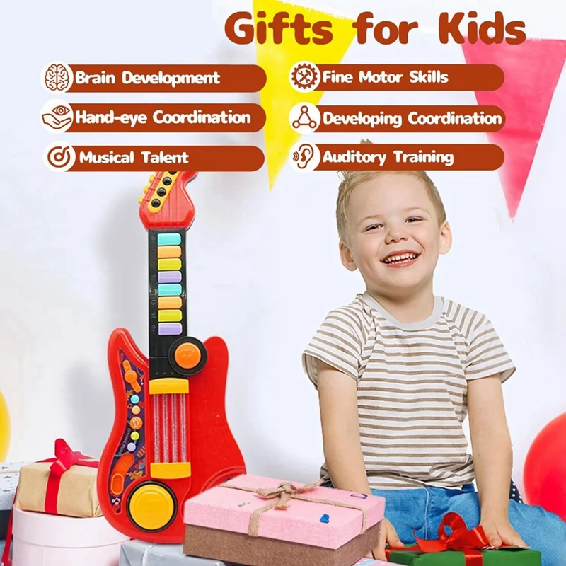 Kids Gitaar En Peuter Piano 2 In 1 Gitaar Voor Peuters 3-5 Met Riem Speelgoed Gitaar Voor Beginners Kinderen Cadeau