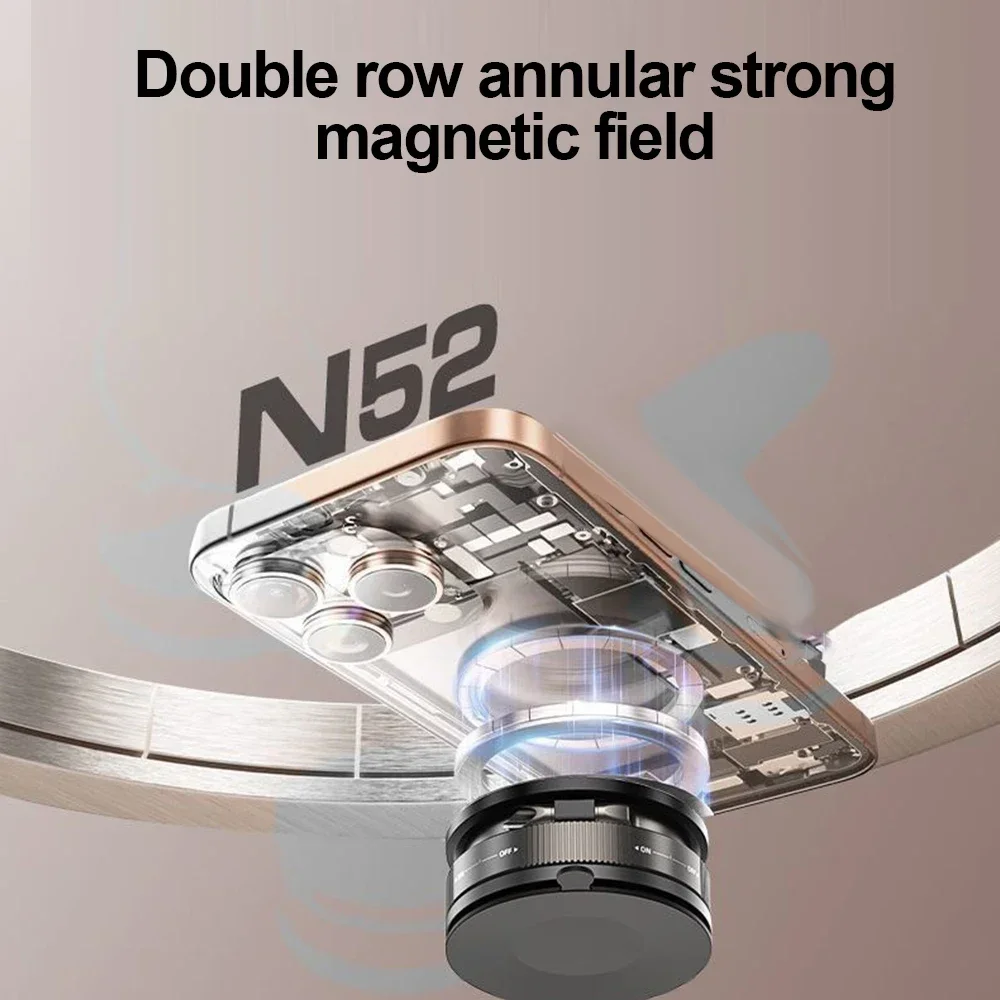 TenYua حامل هاتف مغناطيسي للسيارة 720 °   دوران قابل للطي قابل للتعديل كوب شفاط المكنسة الكهربائية دعامة حامل جدار المكتب آيفون تسلا