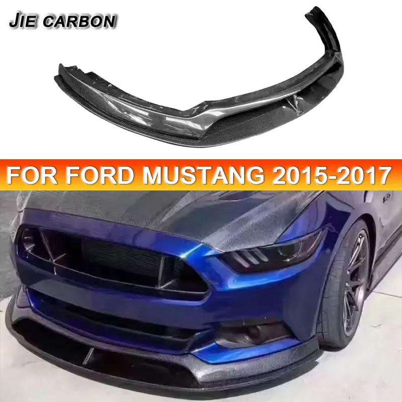 

For Ford Mustang 2015-2017 Carbon Fiber Car Front Bumper Lower Lip Spoiler Front Lip Lip Guard Chin Tuning Accessories Car Kit