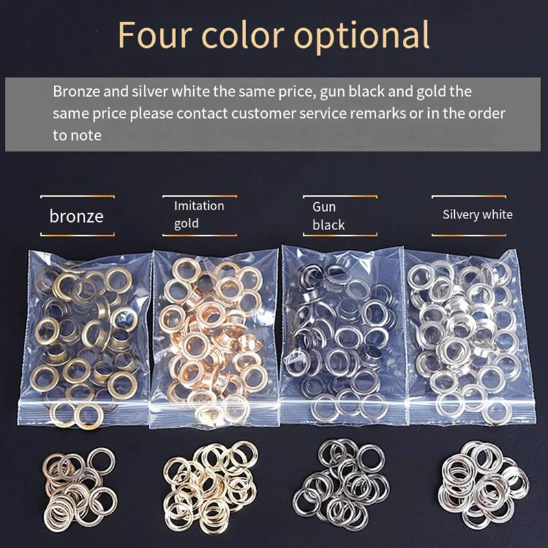 5000Sets Grommet Metal Eyelets Accessories Diy Craft Banner Clothing Clip For Tarpaulin Curtains Shoes Bag Eyelets With Washer