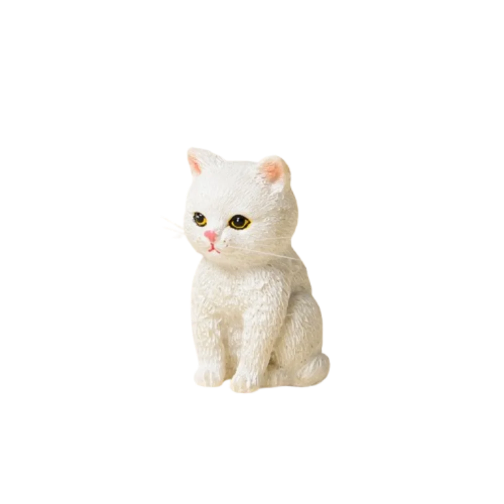 

Orange Cat Cat Statues Figurines Cartoon Style Tiger Spot Sitting Cat Pet Model Cute Design Simulation Craft Cat Decoration