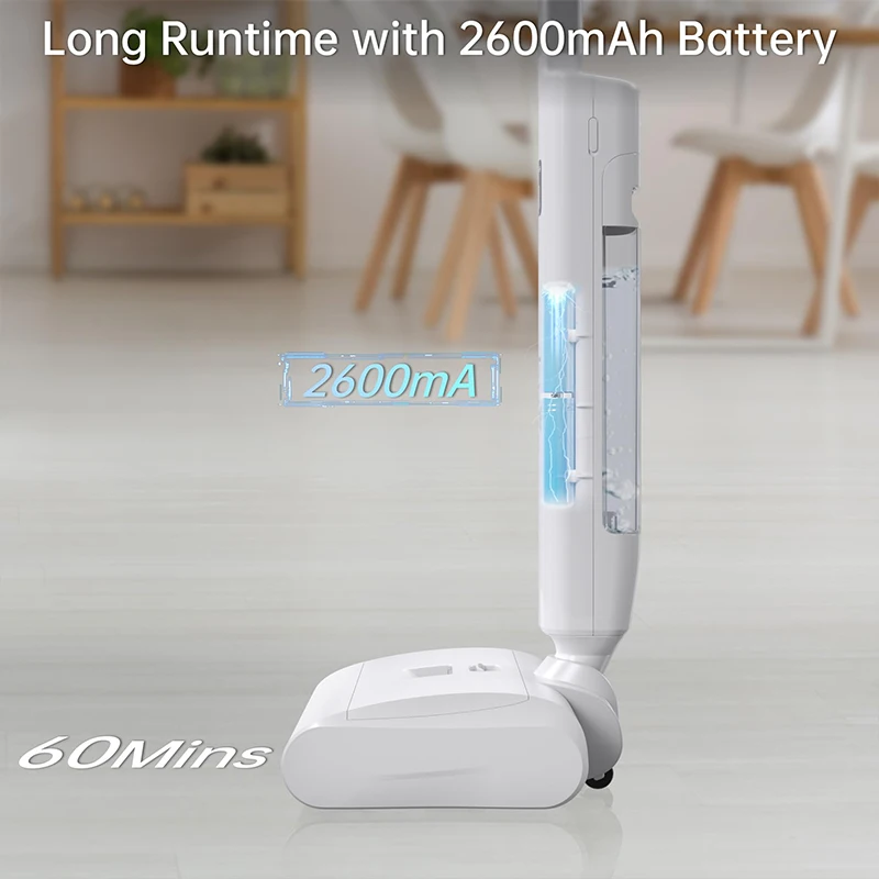 Elektryczny mop na patyku Bezprzewodowy odkurzacz do podłóg na mokro i sucho Mop do czyszczenia Bezprzewodowe mopy do mycia podłóg drewnianych Odkurzacz