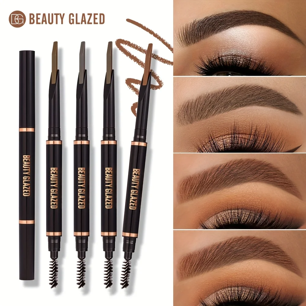 BEAUTY GLAZED Double Heads Automatic Eyebrow Pencil Waterproof Long-lasting Easy Ware Eyebrow Pen